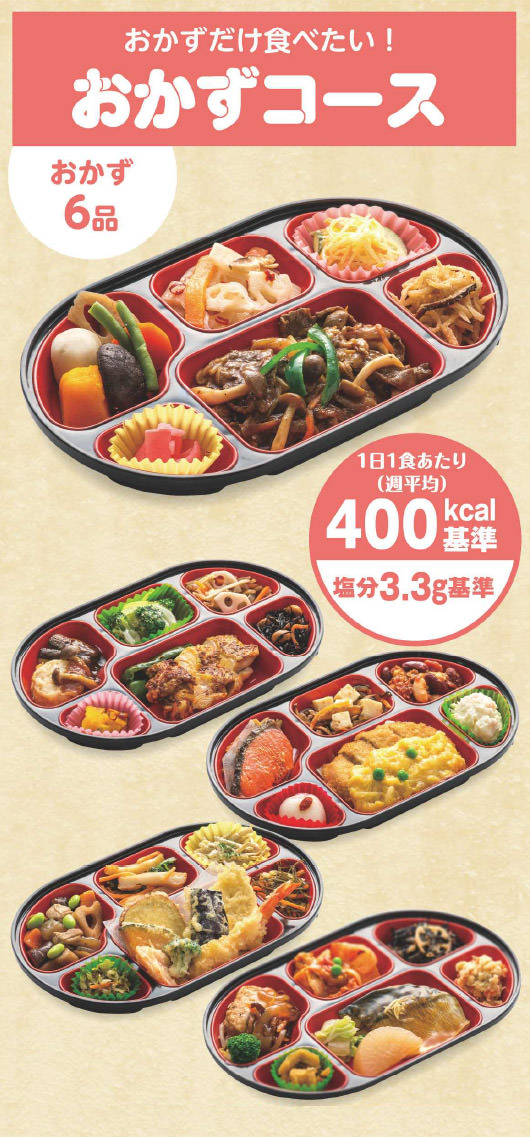 バランス栄養惣菜「おかず」コース おかず6品